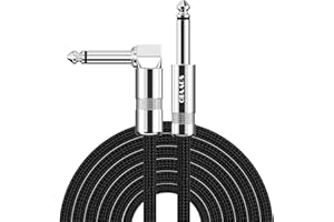 Sovvid Professional Guitar Cable 3M/10FT, Braided Guitar Lead Instrument Cables 6.35mm 1/4inch Jack Cord for Electric Guitar Bass, Amp, Speaker, Keyboard, Mandolin, Pro Audio (Black)