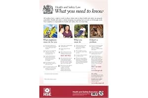 iSigns Posters and Information (Health and Safety Law Poster), A2 Office Sign, Laminated H&S Law Poster, British HSE Standards Approved
