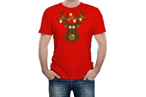 Reality Glitch Men's Christmas Reindeer T-Shirt
