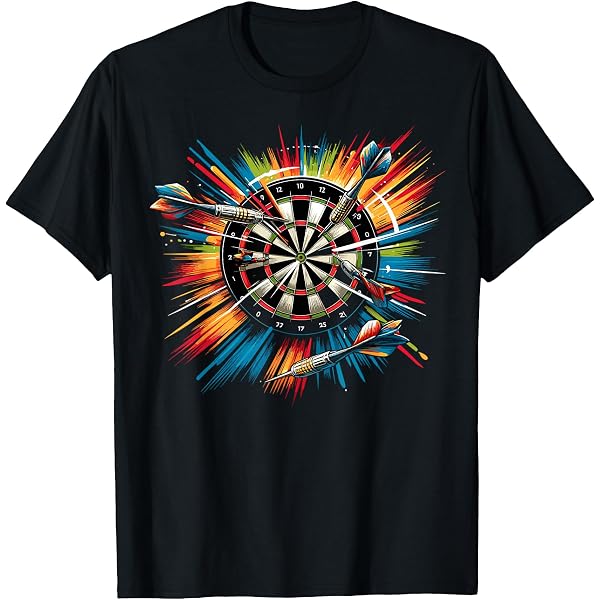 T-shirt Rétro Vintage Dart Player – Pour Amoureux Des Fléchettes, Cadeau Idéal, Léger Et Coupe Classique