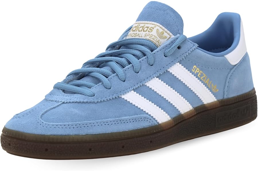 adidas Men's Handball Spezial Gymnastics Shoes, Blue Light Blue Ftwr White Gum5 Light Blue Ftwr White Gum5, 9 UK
