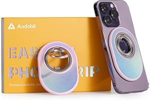 andobil Magnet Handy Ring Halterung für MagSafe [Stärkste Magnetkraft] Doppelseitig magnetisch Handy Fingerhalter abnehmbar Handy Griff MagSafe Zubehör für iPhone 12 13 14 Pro Max Plus Alle Handys