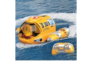 OBEST RC Boat,Rechargeable 2.4GHz Remote Control Motorboat with Spray and Coloured Lights,360° Rotating for Kids and Adults for Swimming Pool, Children's Gift Toys, Water Toys