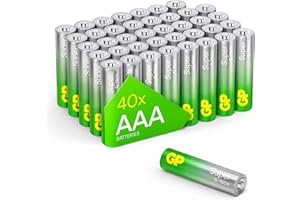 GP Batterien AAA 1,5V Super Alkaline Longlife mit Neuer G-TECH Technologie | Vorratspack 40 Stück Micro AAA Batterien