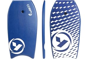 Yello Corp Bodyboards 33’’/37’’/42’’ with Adjustable Wrist Leash for Kids and Adults, Lightweight Bodyboard with XPE Deck, Crescent Tail and EPS Core, Multiple Colours and Sizes