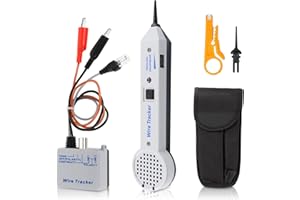 VUTLACE Tone Generator Kit, 200EP Wire Tracer Circuit Tester, Tone Tracing Probe Kit, Accuracy Cable Tester, Line Finder,Inductive Amplifier, Probe Kit with Adjustable Volume for Network Cable Collation