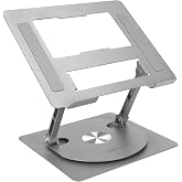 Addison AD-RC30 360 Derece D&ouml;nebilen Ayarlanabilir &Ccedil;elik/Al&uuml;minyum + Kaymaz Silikon Ped Metal Laptop Stand