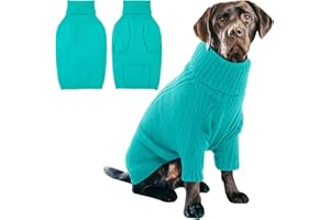 IECOii XXXL Dog Jumper,Christmas Dog Sweaters for Extra Large Dogs Girl Boy,Turtleneck Knitted Dog Clothes for Autumn Winter,Pullover Easy On Dog Sweatshirt,Big Dog Jumpers for Golden retriever