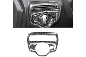 GQDGCU Für Mercedes-Benz C-Klasse 2014-2021 W205 Interior Zubehör, Innen Dekoration Abdeckung, Auto Accessoires Tuning, Carbonfaser und Epoxidharze (Button Beleuchtung)