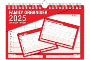 ARPAN 2025 Calendar Family Organizer - One Week to View