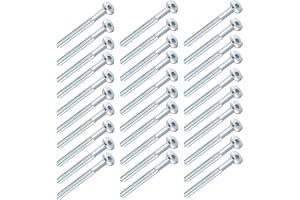 Möbelskruvar M6 x 70mm Platta Skruvar Insexskruvar 30 st Möbelanslutningsskruvar, Delgänga, Galvaniserat stål för möbler, bar