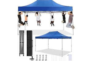 COBIZI Carpa Plegable 3x4,5 sin Pared Lateral,Impermeable Carpa Plegable,Carpas para Exteriores Pergola,Cenadores para Jardin Fiesta Camping Playa (3 por 4,5m Azul)