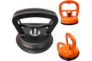 XINXINPHI 3 Piezas Extractor Abolladuras Coche, Ventosas Cristal Potente para Vidrio, Pantalla y Azulejos, Ventosa Reparación para Elevar y Transportar Objetos Pesados Difícil Agarre (Negro+Naranjas)