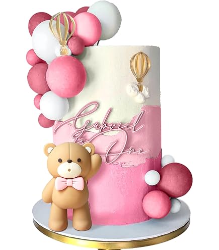 Décoration de gâteau en montgolfière joyeux anniversaire 1er anniversaire décorations de fête de baby shower premier anniversaire cadeau