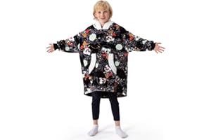 Winthome Oversized Blanket Hoodie for Kids Boys Girls, Super Soft Warm Fleece Sweatshirt Blanket Hoody