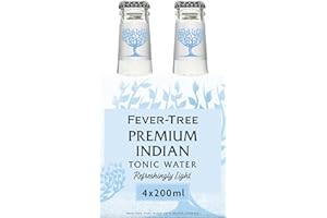 FEVER-TREE - Refreshingly Light Tonic Water - Soda - 6 Packs de 4 bouteilles de 200ml