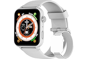 IOWODO Smartwatch Mężczyzna Kobieta, 1.85" Inteligentny Zegarek Fitness, Połączenia Bluetooth, Alexa asystent głosowy, Monitor tętna/SpO2, 100 trybów sportowych, Smartwatch dla Androida IOS