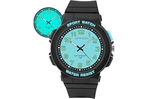 VOSO Kids Watch, 50M Waterproof, Easy to Read Children's Watch with Light, Children Analogue Quartz Watch for Boys, Girls and Teenagers, for Ages 7-18