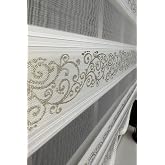 StorBurada Zebra Stor Perde Altın Sarmaşık Desen Etek Dilimli STB9300 V 02