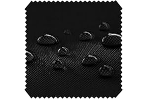 novely® OXFORD BIG 600D - Wasserfester Outdoorstoff - Robuster Polsterstoff - Wasserdichter Möbelstoff - Waterproof Meterware 1 lfm | Farbe: 03 Schwarz