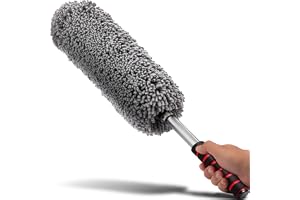 Toby’s Ultimate Car Duster - The Best Microfiber Multipurpose Duster - Pollen Removing - Exterior or Interior Use - Lint Free - Long Unbreakable Extendable Handle