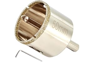 DaduoRi 50mm Diamond Hole Saw with Pilot Bit, 50mm Tile Hole Saw with Center Drill Bit for Marble, Granite, Ceramics,Porcelain Tiles, Glass