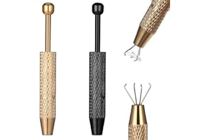 SYNHHERGYX Lot de 2 outils de retrait de piercing en acier inoxydable à 4 griffes de diamant pour changer de bijoux, ramasser de petits objets, puces IC, composants électroniques
