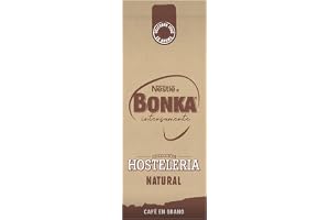 Bonka cafe en grano tostado natural para hostelería, 1 paquete de 1 kg