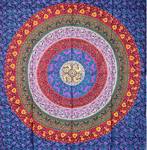urbancharm-hippietapestry, Hippie Mandala Bohemian Wandteppiche, Indian Decor Wohnheim, Psychedelic Gobelin Aufhängen Ethnic Dekorative - 3