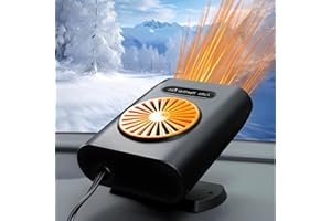 Chuankefanxing Calentador de Coche, 12V 200W Calefacción de Coche Portátil para Conectar en el Encendedor, 2 en 1 Ventilador de Frío/Calo Calefactor con Ventilador para Todos los Vehículos