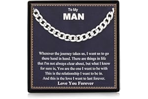 Rajputana S925 Sterling Silver 5mm Thick Cuban Chain Gifts for Boys & Men Hypoallergenic Curb Chain Necklace Jewelry Gifts for Him 18/20/22/24 Inch