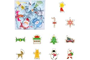 Yealoo Lot de 11 Emporte-Pièces Noël en Acier Inoxydable Moule à Biscuits pour Décoration Biscuit Gâteau Pâtisserie