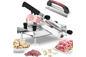 BAOSHISHAN Handheld Gefrorener Fleischschneider Manueller Fleischschneider Meat Slicer Manuell mit einer Ersatzklinge für gefrorenes Fleisch, hartes Gemüse Obst (0.1-1.5cm Schnittstärke)
