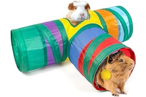 TOGHPUW Hamsterspielzeug, Tunnel Rats, Meerschweinchen Tunnel, Kleintierspielzeug, Hamster RöHren, Faltbare 3-Wege-Tunnel-SpielzeugröHre