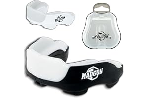 ‎MADGON MADGON Premium Mouthguard for Ideal Breathing Mouth Guard Perfectly Adjustable with Carry Case For Martial Arts, MMA, Boxing, Kickboxing, Hockey, Football - Adults