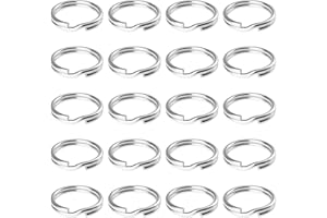 Uniclife 100 Pack 20mm Mini Split Jump Ring with Double Loops Small Metal Rings Connectors for Jewelry Necklaces Bracelets Earrings Crafts Ornaments and DIY Arts