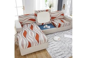 Elover Fundas de Cojín para Sofá Funda de Asiento de sofá - Funda de Asiento de Alta Elasticidad, Funda de Asiento de sofá de Sala de Estar Funda de Muebles Fondo elástico Antideslizante Suave