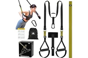 flintronic Sling Trainer Set, Suspension Trainer System, Suspension Trainer Home Gym Equipment with Adjustable Door Anchor, Professional Gym Fitness Training Straps for Indoor & Outdoor