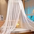 White Mosquito Net Bed Canopy, Insect Net Protection Bed Canopy for Double Bed for Kids Girls or Adults Travel, Cot, Single Bed, Double Bed