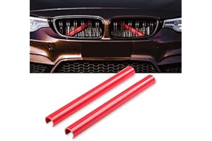 AggAuto 1 paire d'inserts de calandre avant, Grill Insets, bandes de calandre Compatible avec BMW 2018-2021, Sedan G20, Touring G21(G20 G21, Rouge)
