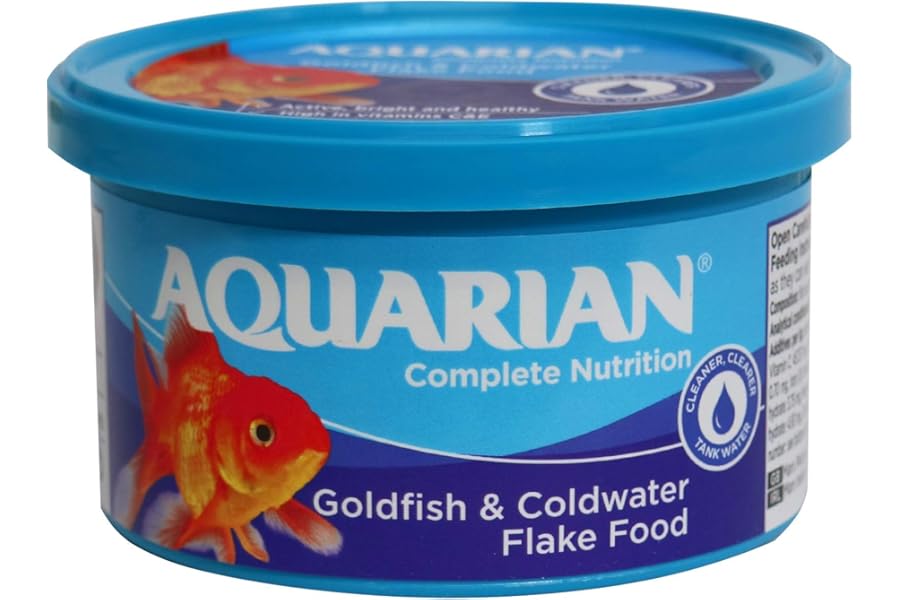 AQUARIAN Complete Nutrition Goldfish Food Flakes, 25g