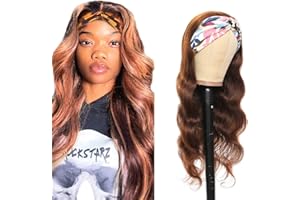 CREUOST 30 Pollice Parrucca Donna Capelli Veri Umani HeadBand Wig Body Wave Human Hair Wig P4/30 Brown Parrucche Capelli Veri Umani Donna 150% Density Umani Brasiliani Vergini For Women