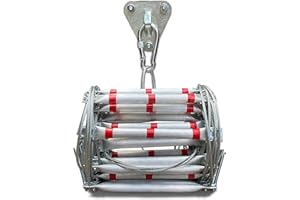 HEYOUTH Échelle de Corde,Echelles de Corde de sécurité,échelles d'incendie d'urgence,échelle Pliante Portable, pour Fenêtre et Balcon, D'évacuation d'urgence,Capacité de Charge Jusqu'à 400 kg (5m)