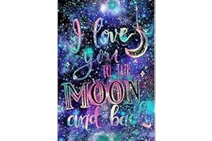 MANYILE 5D Diamond Painting,DIY Full Drill Diamant Malerei Malen Nach Zahlen Kits Kreuzstich Stickerei Bilder Kunsthandwerk für House Wall Dekoration&Entspannung（I Love You To The Moon And Back, 30 x 40 cm）