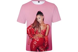 JFLY Ariana Grande Drucken Mädchen Junge T-Shirt Niedliches Hemd Lässig Lose Sänger Kurzarm Paar Kleidung XXS-4XL