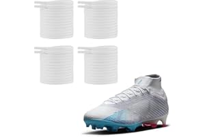UamGlsob 2 paia di lacci scarpe da 4mm per calcio, lacci piatti sottili per scarpe da rugby e calcio alte/basse