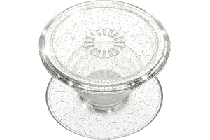 PopSockets Självhäftande Telefongrepp, Hållare- Genomskinlig Glitter