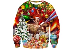 Rave on Friday Noël Pull Sweat-Shirts 3D Impression Manches Longues Ugly Christmas Sweater S-XXL