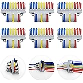 CESFONJER 6 Pcs SPL-93 Terminal Block, 3 in 9 Out Biateral Compact Conductor Connector, With Mounting Screws