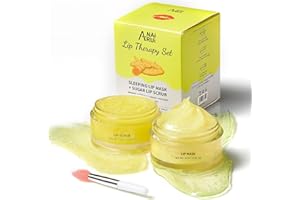 ANAI RUI ANAiRUi - Gommage sucré pour les lèvres et masque baume pour les lèvres - Masque de nuit pour les lèvres et gommage exfoliant pour les lèvres(Curcuma + Miel)